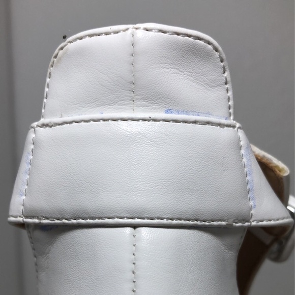 New! Women’s Size 10 White Block High Heel Open Toe - Picture 6 of 10